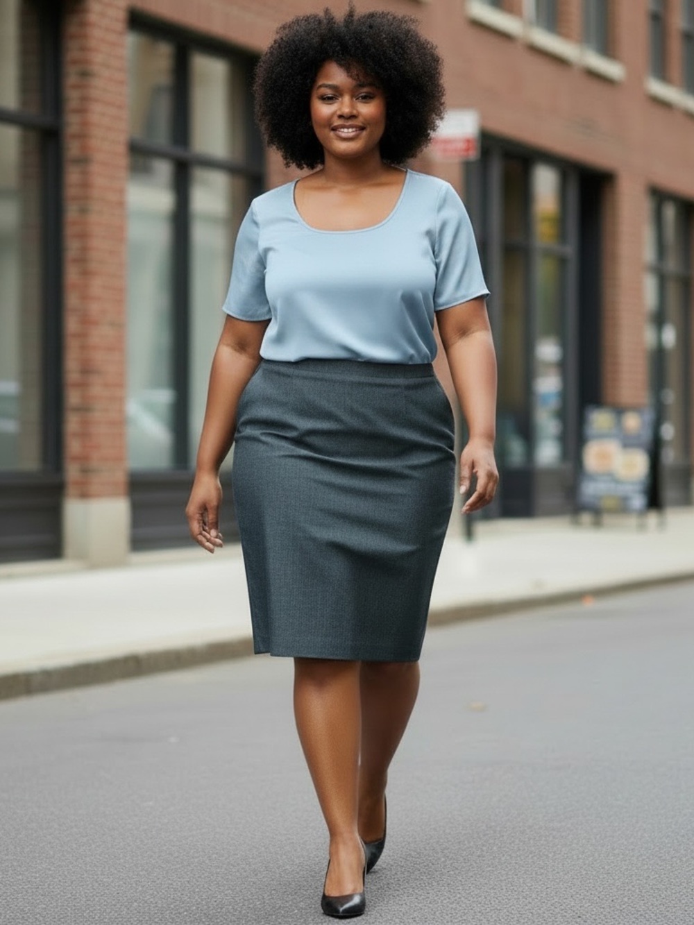NWT Talbots Woman Classic Textured Pencil Skirt Gray/Black Size 20W Career Work